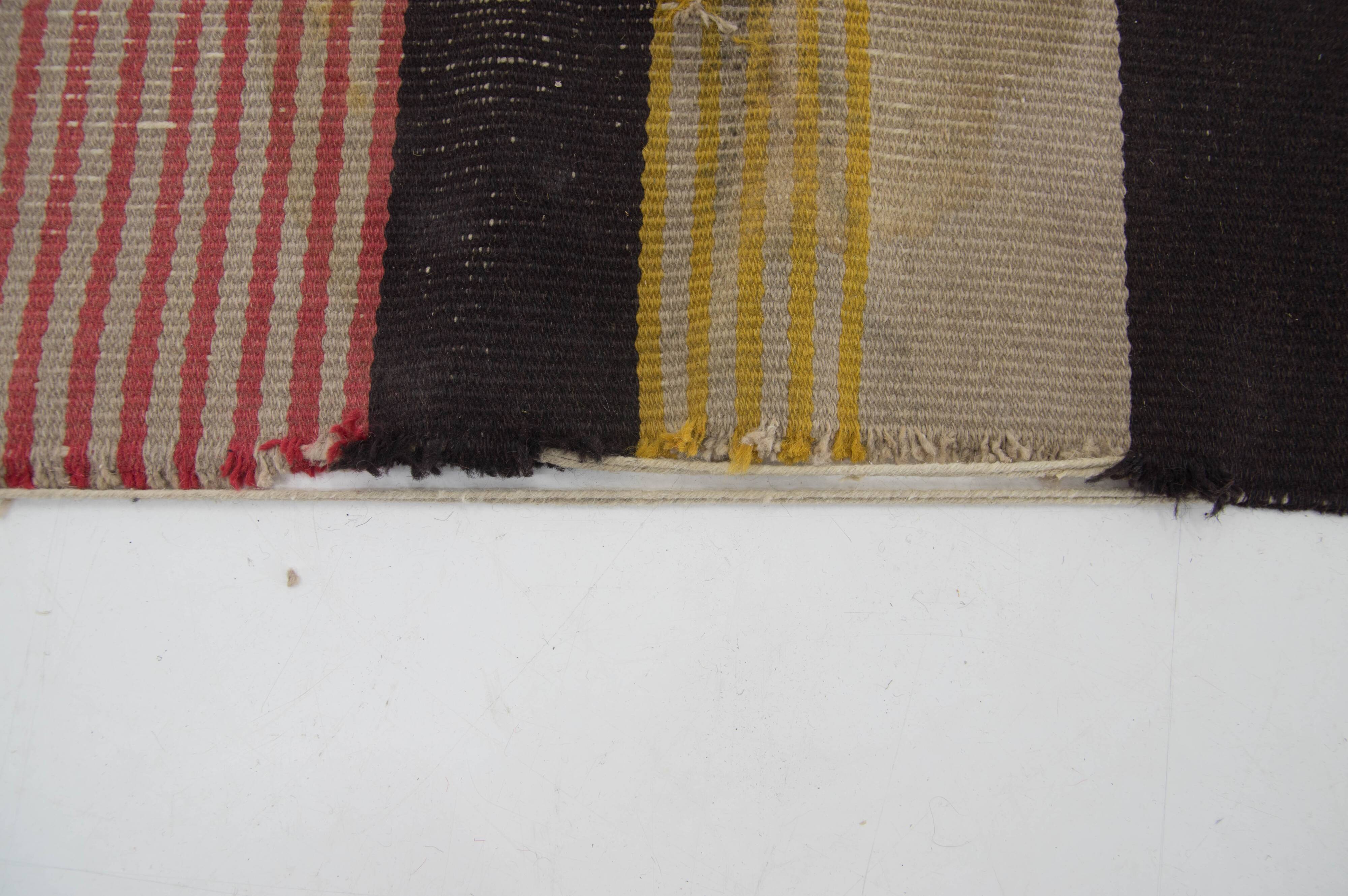 Rare Geometric Carpet by Antonin Kybal, 1948s