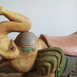 Rocking elephant, indian work, 65 x 67 cm