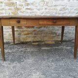 Oak farmhouse table two drawers