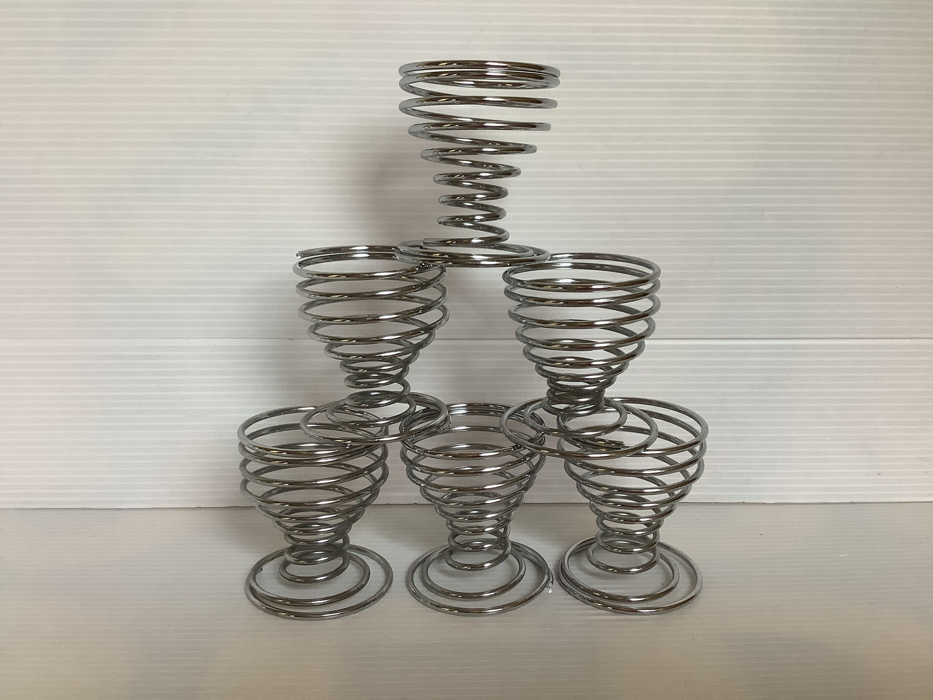 Six coquetiers ressort spirale