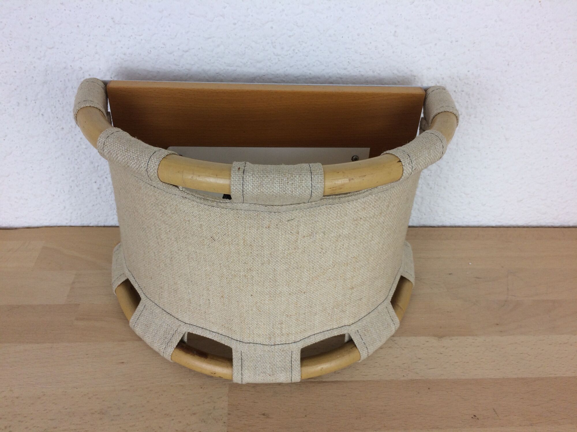 Rattan wall lamp by Anna Ehrner for Atelje Lyktan Sweden, chic jungle style