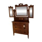 Coiffeuse commode victorienne, Miroirs triptiques, UK, 1900