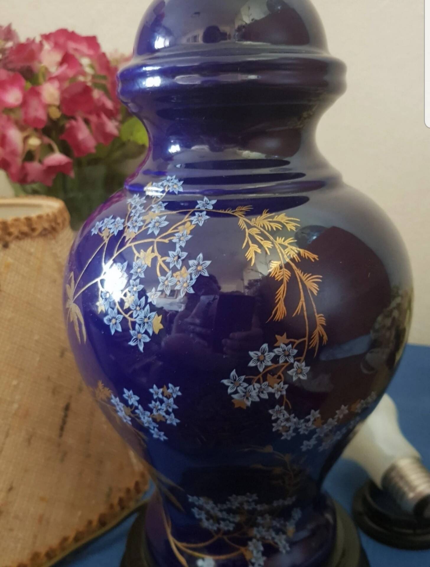 Table lamp, ceramic, vintage