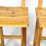 Pair of solid pine stools