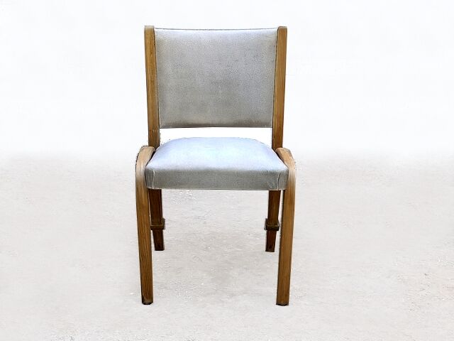 Set of 6 chairs Steiner Bow wood vintage 1950