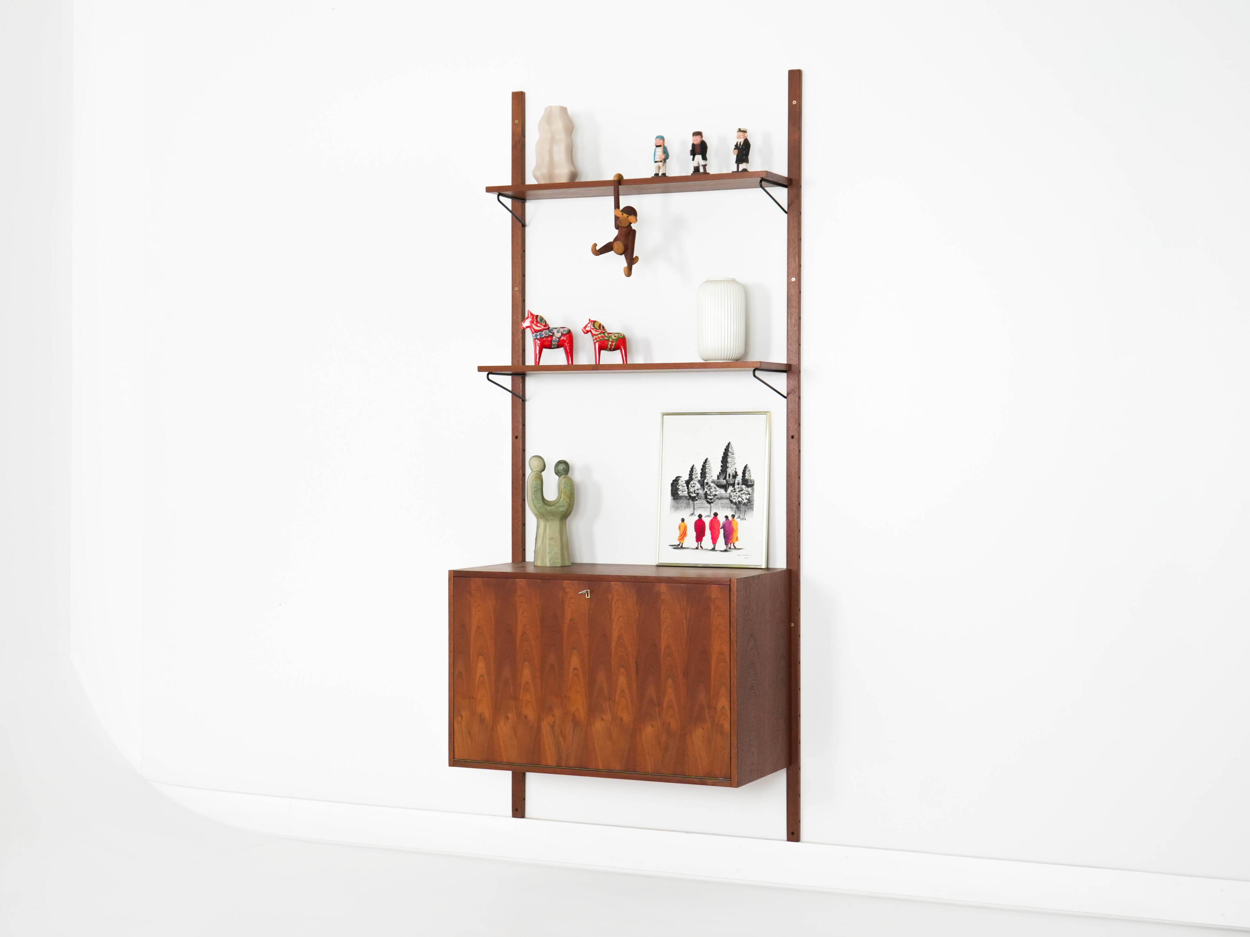 Teak shelving unit, Danish design, 1960s, made in Denmark