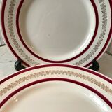 Set of 8 flat plates Gien 50s