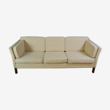 Mid century retro danish stouby style wool 3 seat sofa settee 1980s