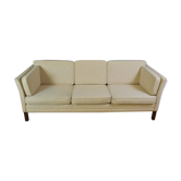 Mid century retro danish stouby style wool 3 seat sofa settee 1980s