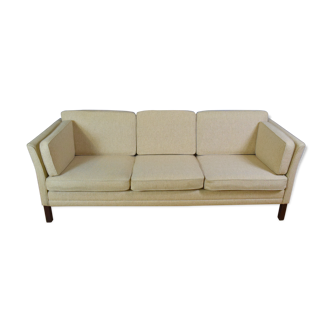 Mid century retro danish stouby style wool 3 seat sofa settee 1980s