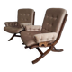 Set of 2 vintage westnofa style club armchairs