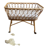 Berceau rotin vintage