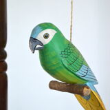 Wooden parrot to hang