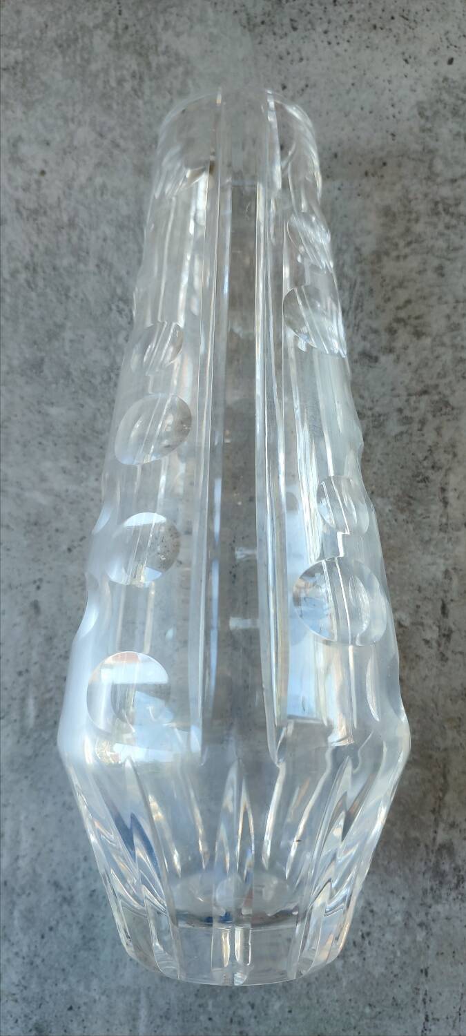 Vintage cut glass vase from the 60s