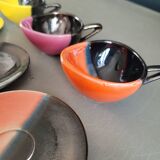 Lot de 4 tasses à café Vallauris- Signées Luc Vallauris