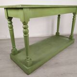 Green console table