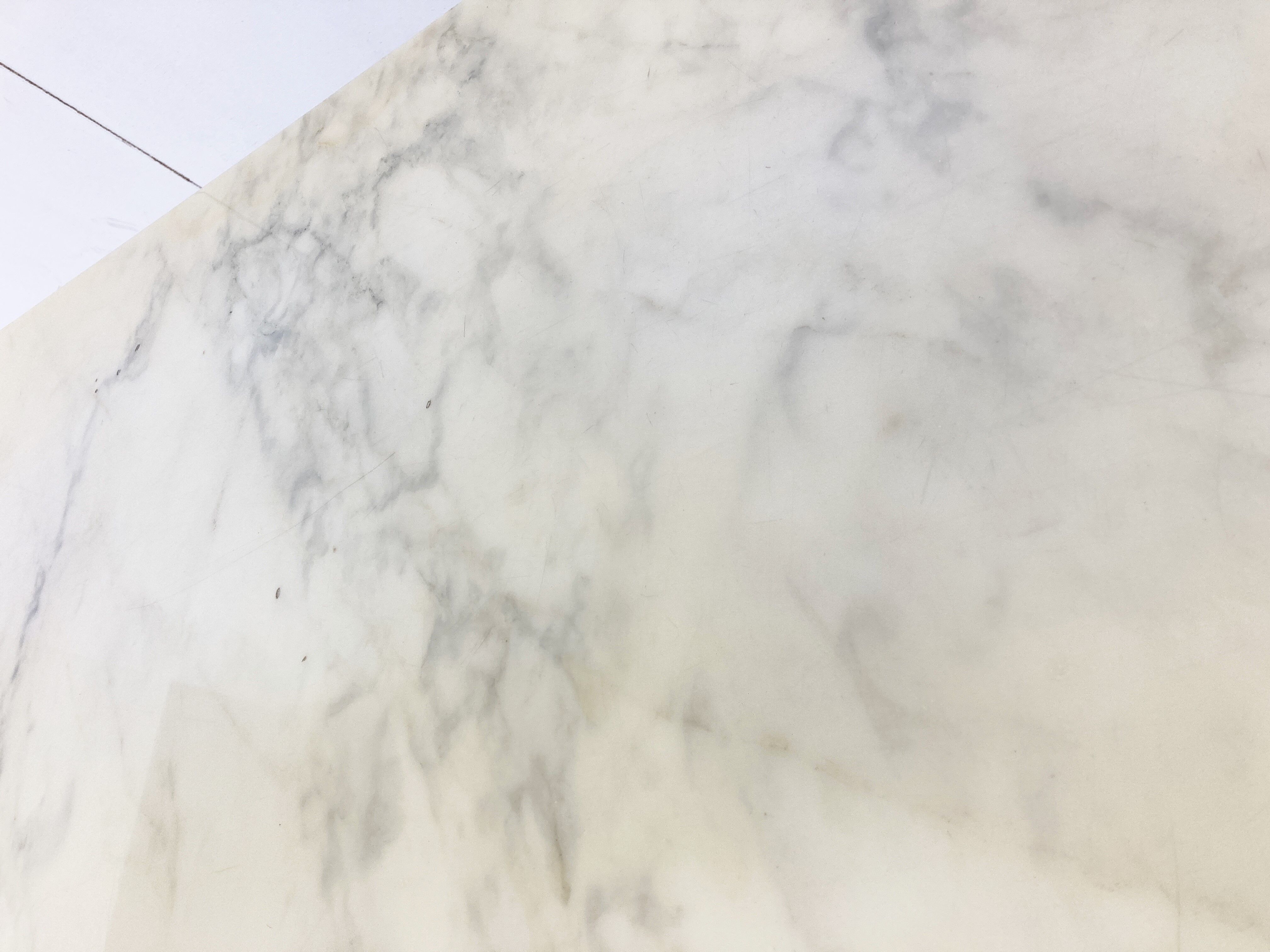 Vintage white marble coffee table, 1960s