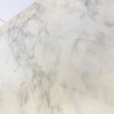 Table basse vintage en marbre blanc années 1960