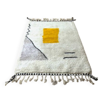 Tapis berbère Beni Ouarain du Maroc - Laine artisanale, 170×115 cm
