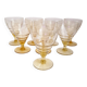 Set of 8 antique engraved wine glasses