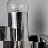 Pair of wall lights from Sciolari, chrome-plated metal, Italy, 1970