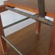 Brutalist 6 chairs and dining table in teak and patinated steel, 1960s