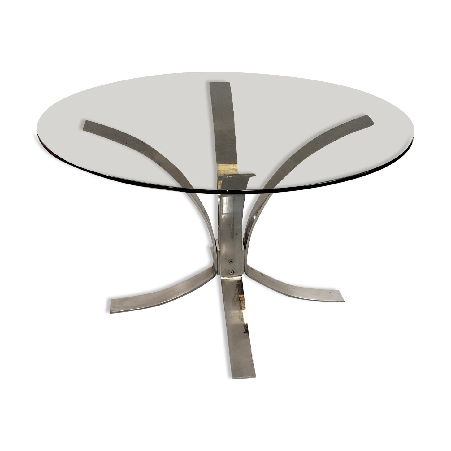 Round panel chrome smoked glass 70 years