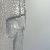 Vintage wall lamp in pressed molded bubble glass, France 1960