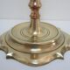 Solid brass lamp foot turned vintage
