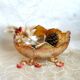 Glass fruit basket, Inwald Carnival molded glass bowl.