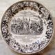 Set of 2 talking plates by Montereau Lebeuf Thibault 19th century