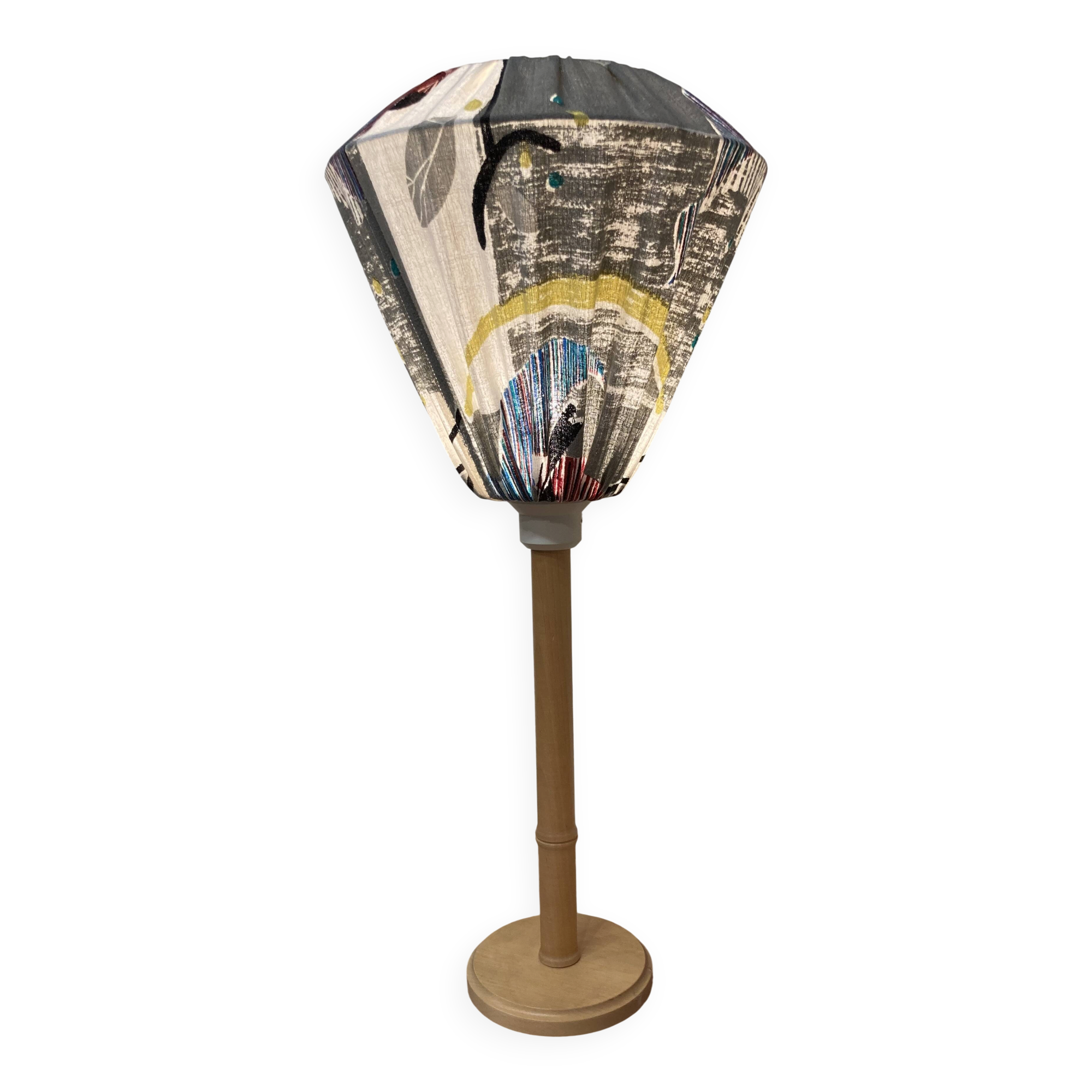 Solid wood lamp scandinavian design 1950.