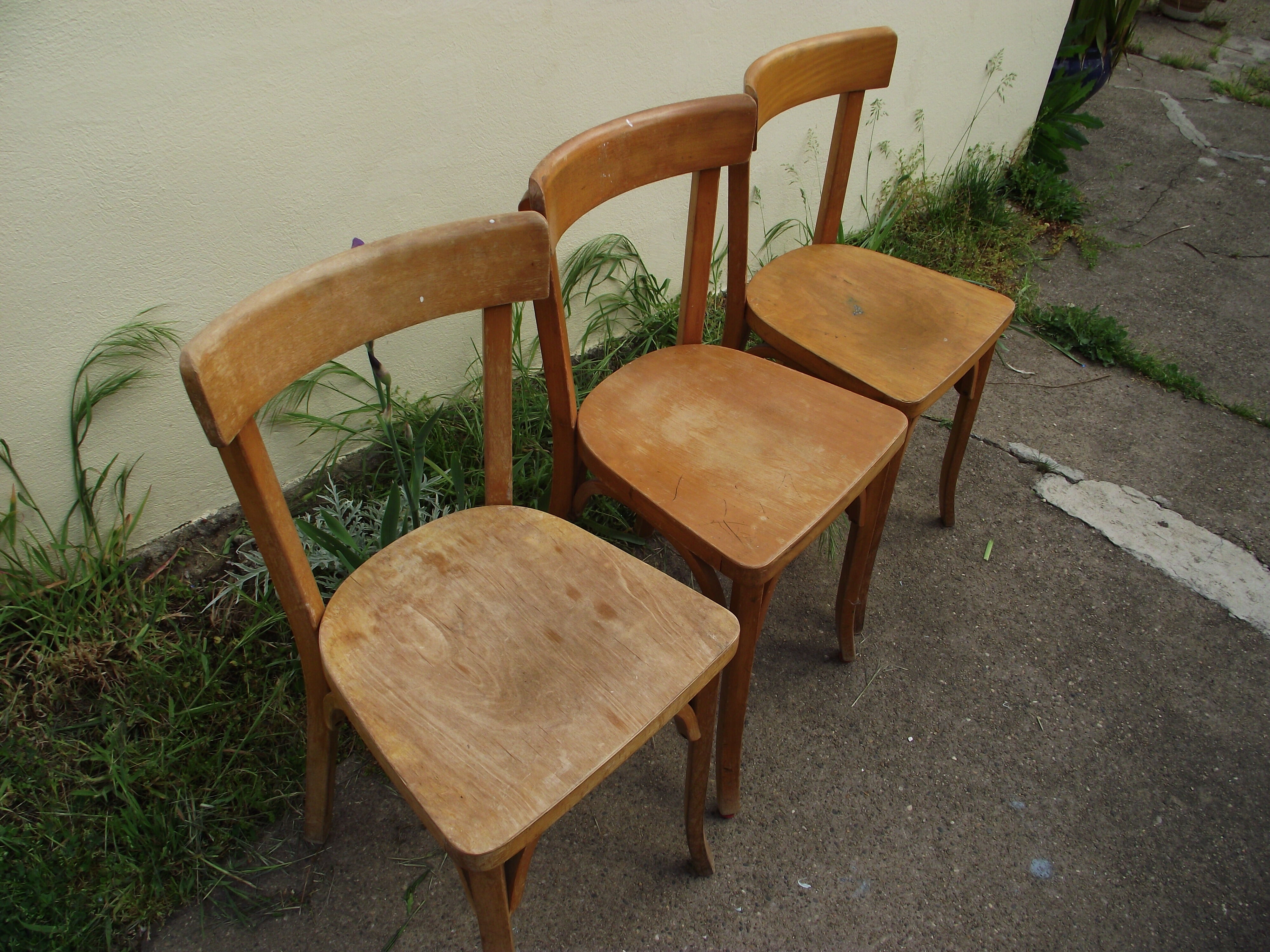 3 Bauman bistro chairs