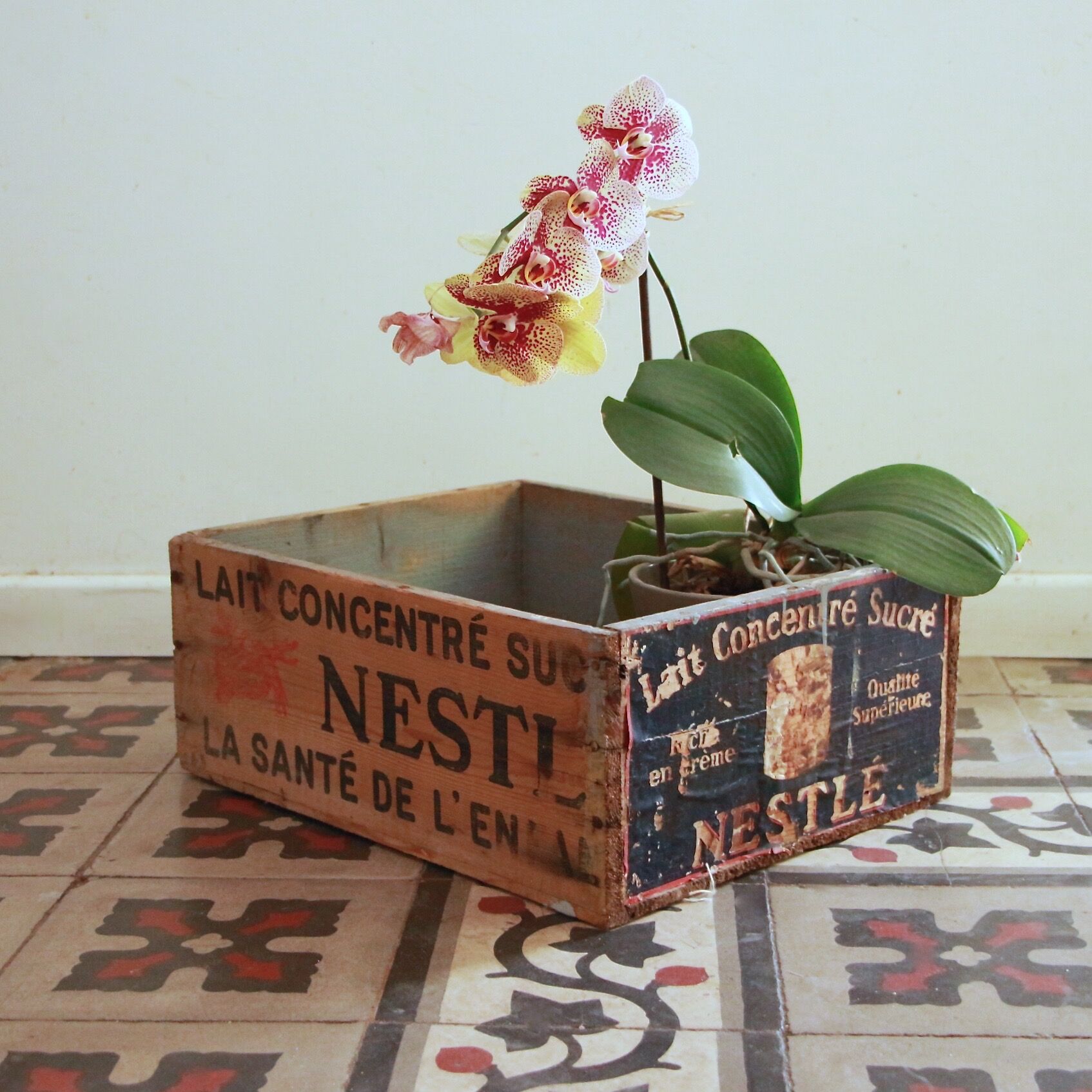 Nestlé wooden crate