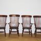Chaises de ferme victoriennes, royaume-uni, set de 4