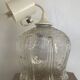 Suspension lustre vintage en verre moulé forme tulipe