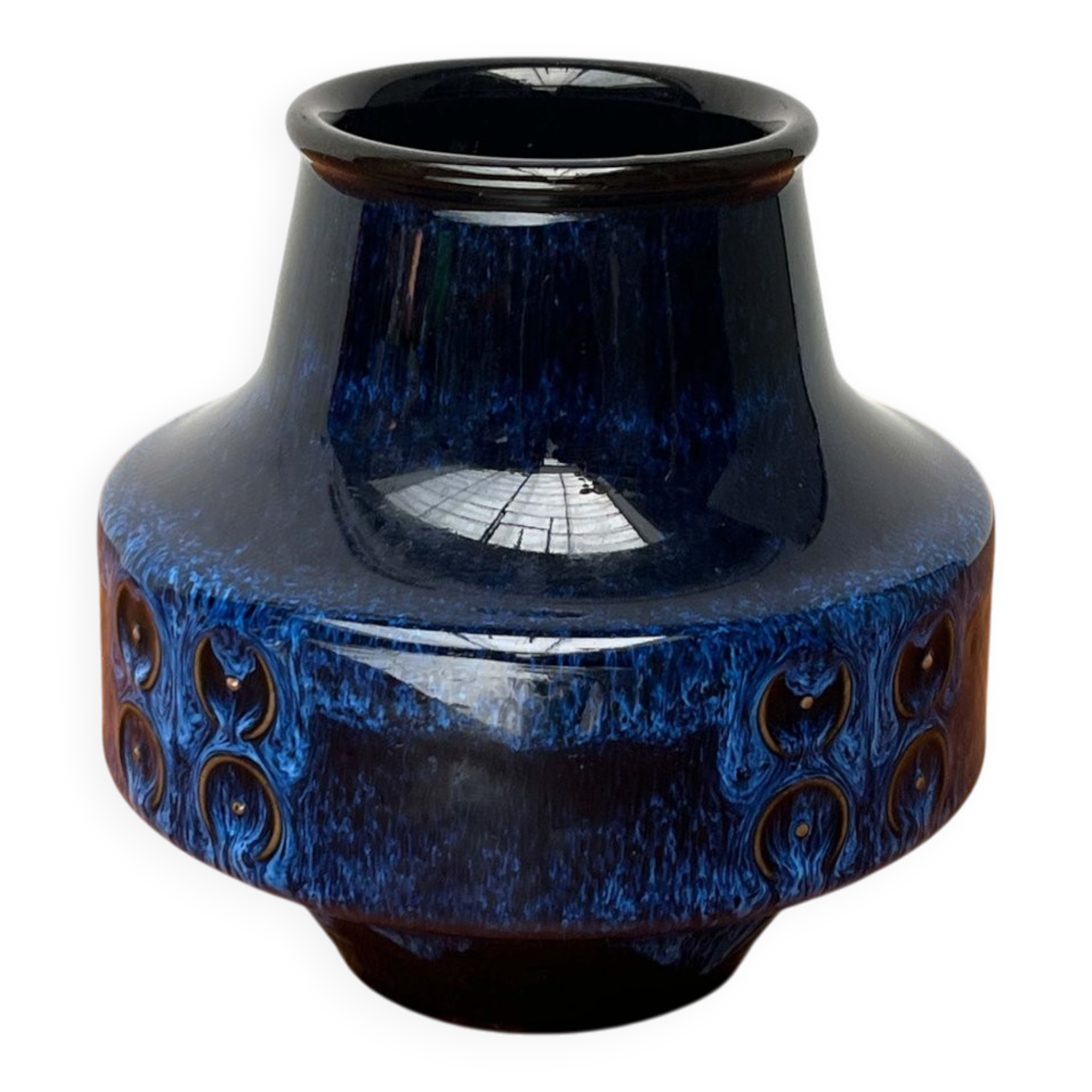 Vintage Japanese workshop pottery vase from Tokoname, 1970s.