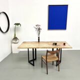 Table à manger en travertin, Italie, circa 1970