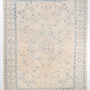 10x13 Blue & Peach Floral Antique 55s Persian Rug, 301x388Cm
