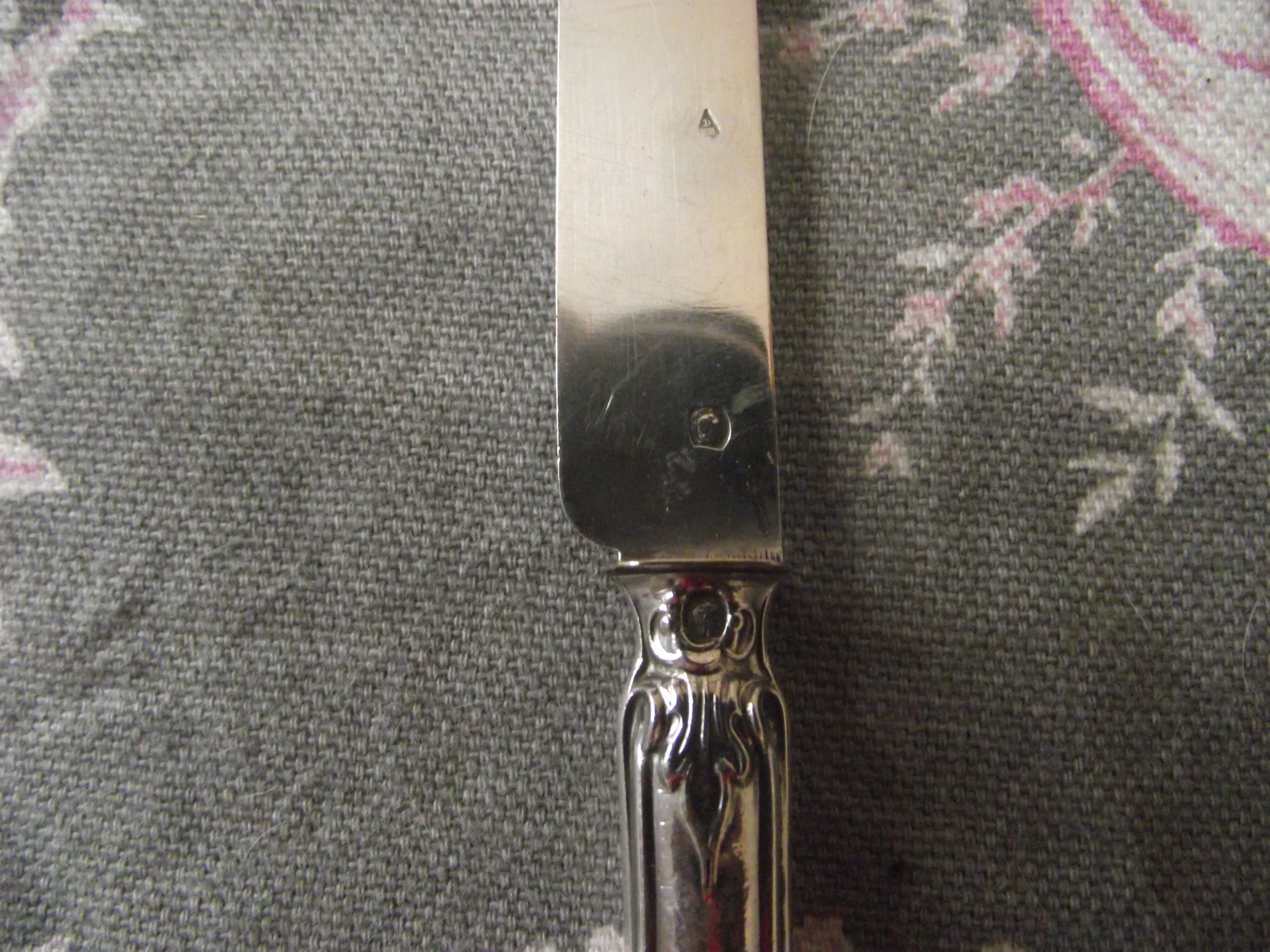 10 solid silver fruit knives at the end of 19th