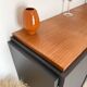 Buffet vintage noir mat et bois brut