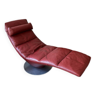 Natuzzi swivel leather relax armchair