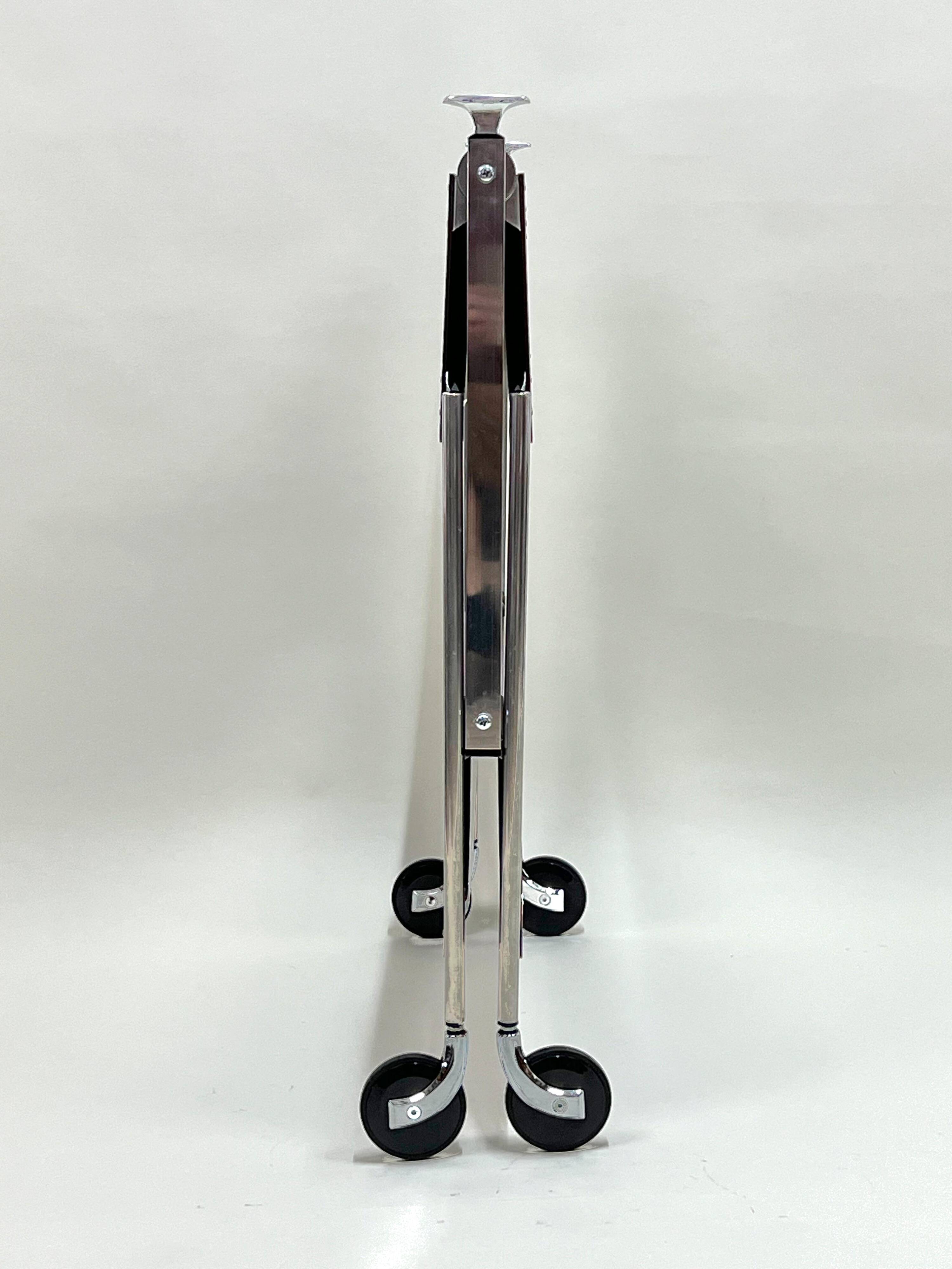 Rolling folding table bar laminate color violet - textable platex