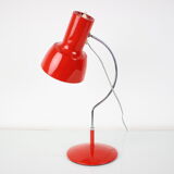 Mid-century red table lamp designed by Josef Hůrka for Napako, 1970's.