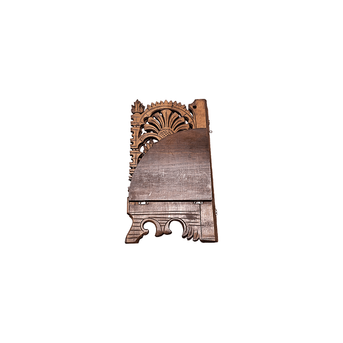 Antique French Walnut Corner Wall Console, late 1800s