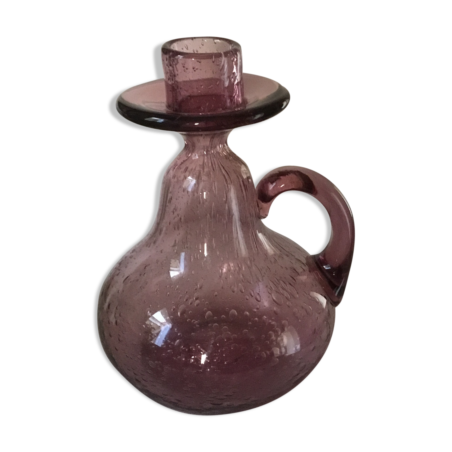 Biot bubble glass candleholder