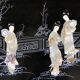 Four lacquer panels japan china XXe decorations of geishas