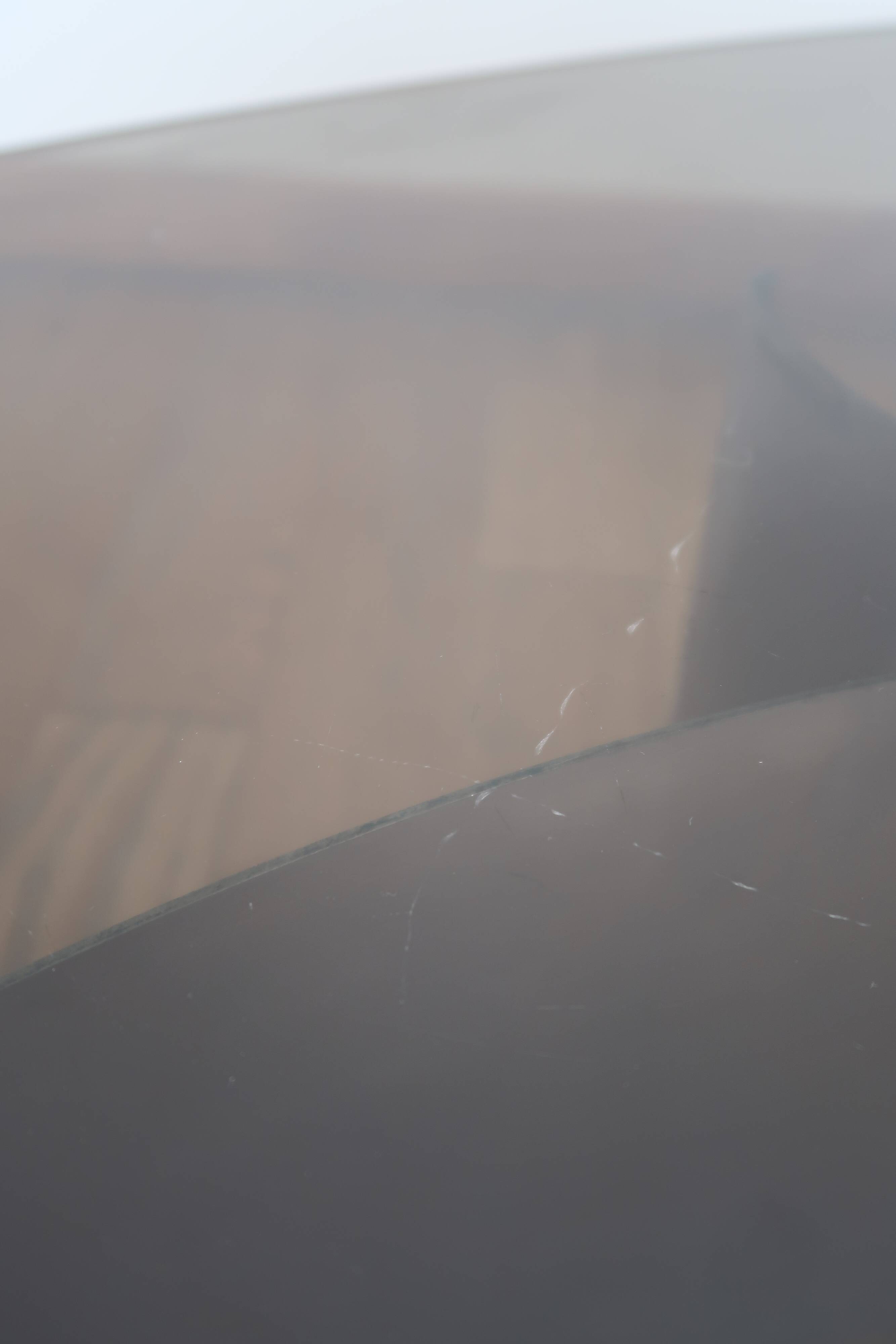 Coffee table smoked glass 70's