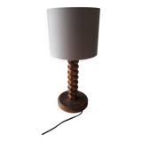 Lampe ancienne en bois sculpté