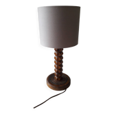 Antique carved wooden lamp